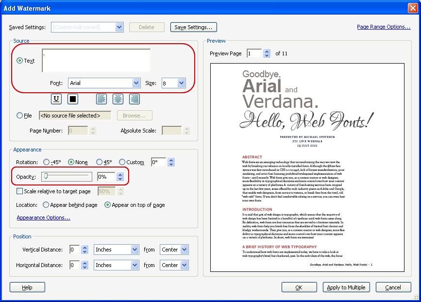 Adobe Acrobat 8 Text Box Font Color